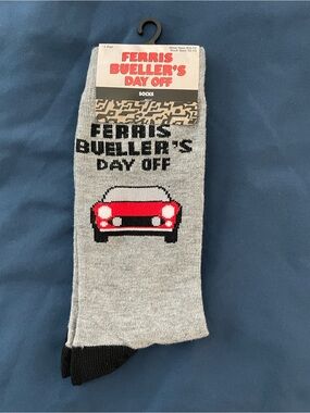 Grey Novelty Socks with Red Car